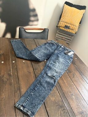 Buffalo Distressed Blue Acid-Wash Jeans NWT